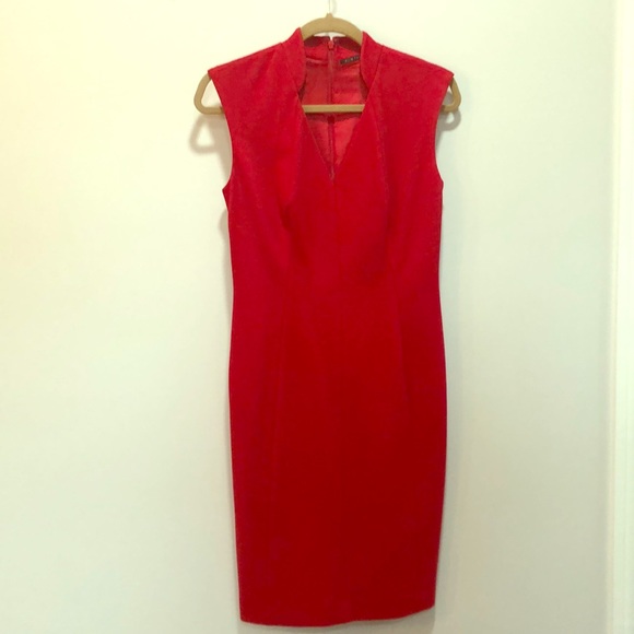 elie tahari red dress